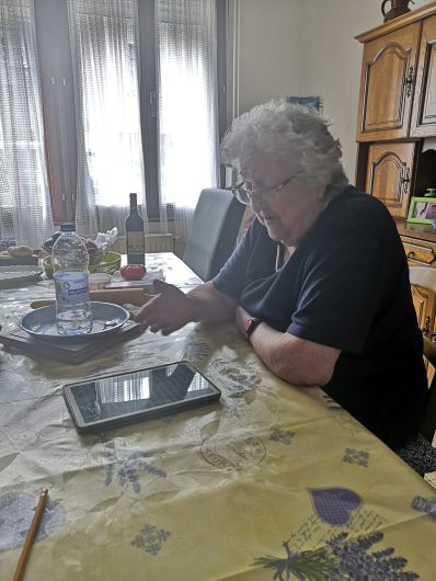 senior woman using a tablet